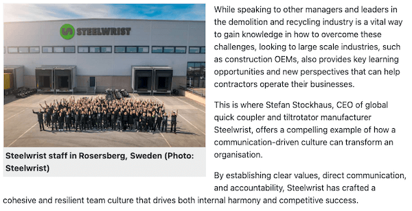 Steelwrist company culture