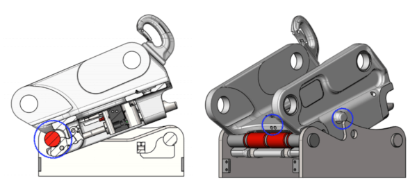 Non conforming front pin